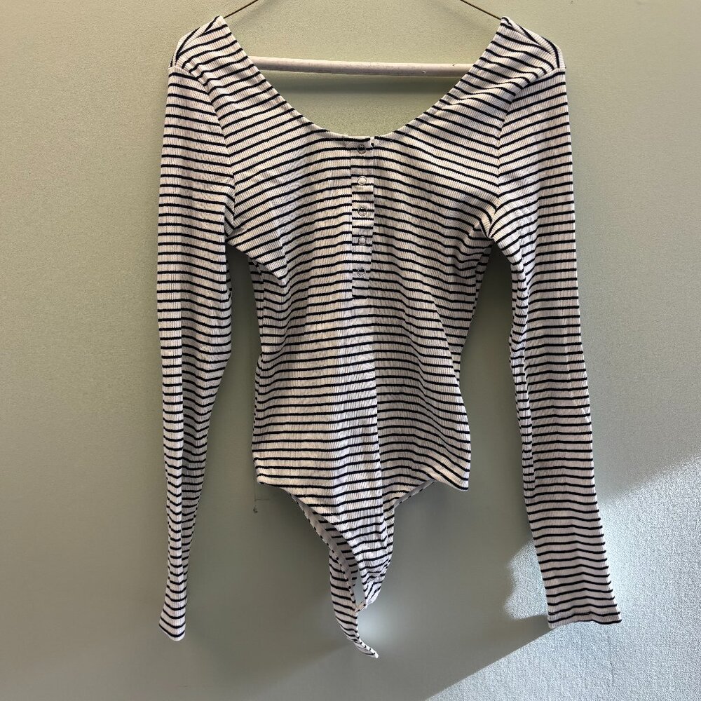 EASY CLOTHES NAVY&WHITE BODYSUIT